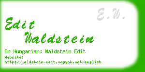 edit waldstein business card